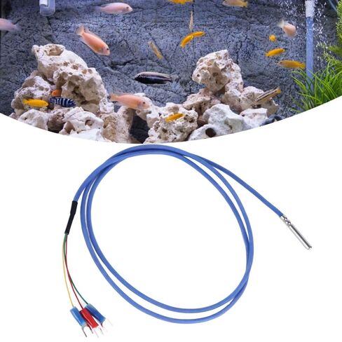 PT100 مسبار مستشعر درجة الحرارة 4x30 مم - مسبار RTD مقاوم للماء مع سلك PTFE مطلي بالفضة لمراقبة درجة الحرارة الصناعية 1 متر in Kuwait