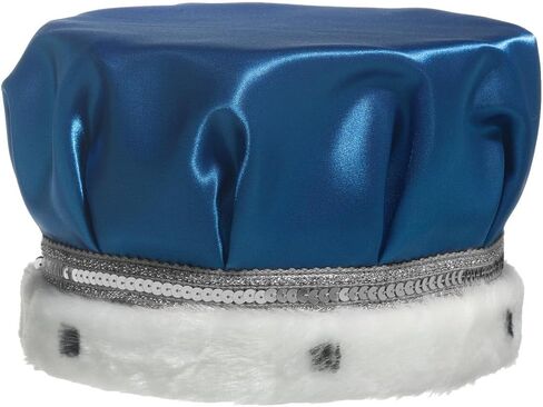 Blue Satin King Crown and Queen Tiara Royalty Set in Saudi Arabia