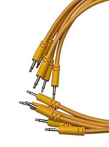 كابلات التصحيح المضفرة Bucatini Modular Supply من Luigis - حزمة من 5 كابلات ذهبية، 24 (60 سم) in Kuwait