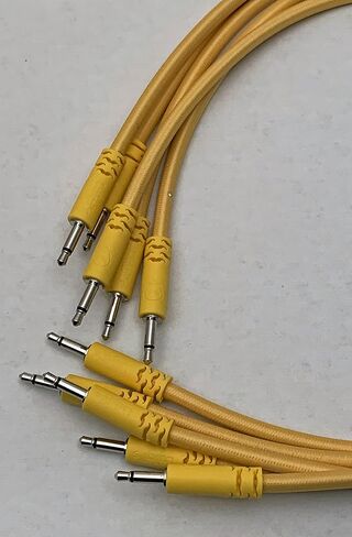 كابلات التصحيح المضفرة Bucatini Modular Supply من Luigis - حزمة من 5 كابلات ذهبية، 24 (60 سم) in Kuwait