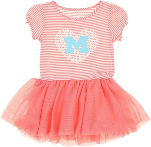 Outerstuff NCAA Little Girls Michigan Wolverines Celebration Tutu Sequins Dress, Large in Kuwait