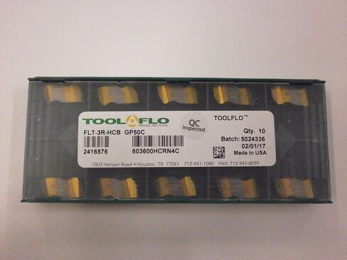 10pc) ToolFlo FLT 3R-HCB GP50C Top Notch Carbide 60° V Threading Inserts NT 3R GP50 Made in USA in Kuwait