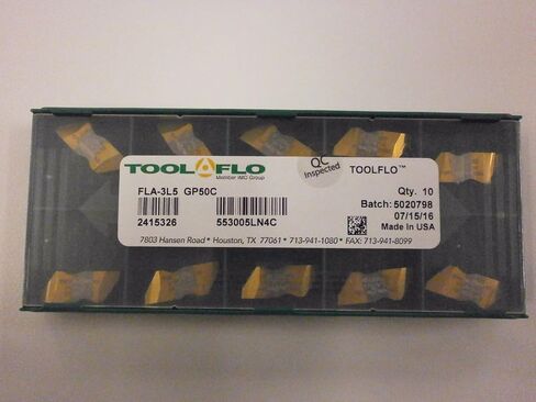 10pc) ToolFlo FLA 3L5 AC50 Top Notch Carbide Acme Threading Inserts NA 3L5 AC50C Tool Flo in Kuwait