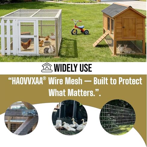 Hardware Cloth 18 Gauge Hot Dipped Galvanized Welded Wire Mesh Roll, Heavy Duty Zinc-Coated Steel Fence for Garden, Chicken Coop, Animal Cage, Outdoor Run & DIY Projects (1/2"x16'x50') in Kuwait