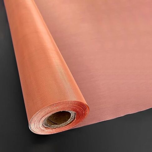 99% Copper Mesh Screen Roll Pure Copper Wire Mesh Screen Conductive Metal Mesh for Grounding RF/EMI/EMF Shielding Faraday Cages Dense Filter 9.8ftx3.3ft (3x1m) (Size:300 mesh) in Kuwait