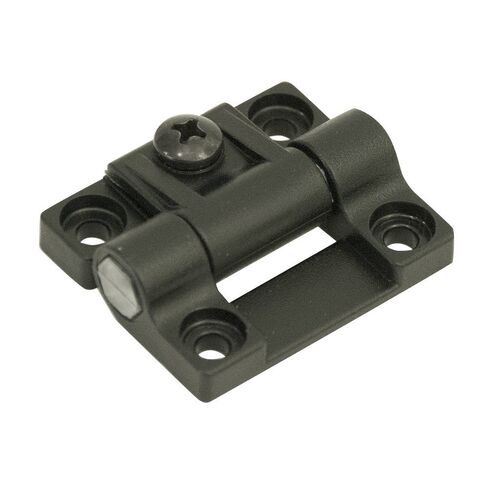 Southco E6-10-301-20 Adjustable Torque Position Control Hinge with Holes, Acetal Copolymer, 1.69" Leaf Height, 6.99 in-Lbf Symmetric Torque, Black with Screws, Acetal Copolymer in Saudi Arabia