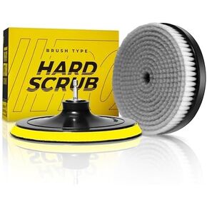 VViViD Power Drill Brush Attachment + Backing Plate, 4" inch / 100mm Diameter Surface Area, Soft Bristles