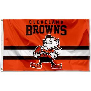 Browns Throwback Vintage Retro 3x5 Banner Flag