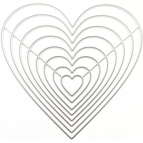 Heart Dies for Card Making, Stencils for Card Making, Heart Metal Dies for Paper Crafting & Card Making, Metal Die Cuts, Heart Embossing Tool for Card Making Scrapbooking DIY Album Paper