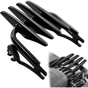 Motorcycle Luggage Rack for Harley Touring, Detachable Stealth Luggage Rack Compatible with 2009-2024 Harley Davidson Street/Road/Electra Glide Road King Tour Pack Accessories (Gloss Black)