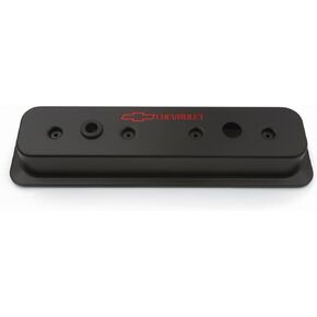 Proform 141-131 SBC Blk Crinkle Die Cast Center Bolt Valve Cover, Black