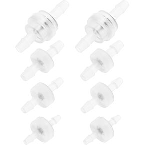 8Pcs 3mm 4mm 5mm 6mm Plastic Lnline Check Valve Set Oil and Ozone Resistant for Water Fuel Gas Liquid Air Fish Tank Chemical Industry