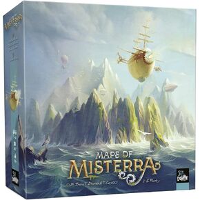 Sit Down Games: Maps of Misterra - Strategy & Tile Placement Game, Island Exploration & Mapping, Hidden Objectives, Ages 10+, 1-4 Players, 45-60 Min