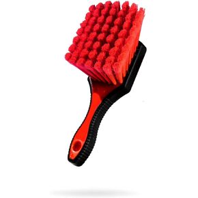 Adam's Polishes Wheel Brush Car Detailing Brush for Wheel Cleaner & Rim Cleaner Detailing Supplies | Soft Bristles & Rubberized Short Handle Brush Kit for Brake Dust Car Wash Care