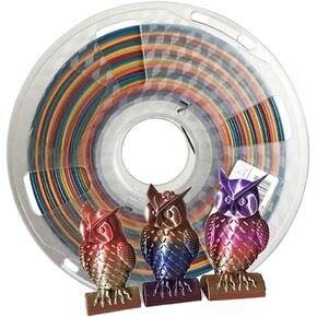 Shiny Silk PLA Fast Color Gradient Change Rainbow PLA Multicolored 3D Printer Filament 1.75mm 1KG 3D Printer Material Metallic Rainbow Filament CC3D