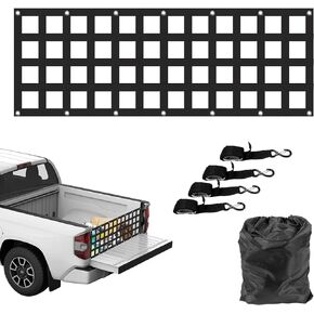 Heavy Duty Tailgate Cargo Net for Truck Bed, 54 in x 18 in Extendable Tailgate Net with 4 Adjustable Buckle Straps, 1600LBS Capicity Cargo Net for Truck, Trailer, Pickup, Jeep, SUV, Boat in Kuwait