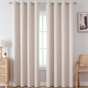 Airwill Blackout Window Curtain Panels - Set of 2 Thermal Insulated Grommet Drapes, Room Darkening Curtains for Living Room Bedroom Window (W52 x L84 Inch, 2 Panels, Dark Gray)