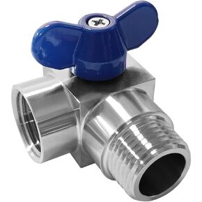 Beduan 1/2" NPT Mini Ball Valve Male to Female 90 Degree Stainless steel Street Elbow Shut Off Valve