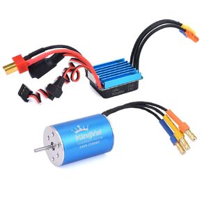 KingVal Replacement 2430 5800KV Waterproof Sensorless Brushless Motor Shaft 2mm with 25A Brushless ESC Compatible with 1/16 1/18 RC Car