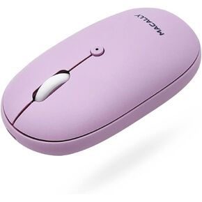 Macally Wireless Bluetooth Mouse - Strong Connection - Quiet, Comfortable, Rechargeable Mouse for MacBook Air/Pro, Mac, iMac, Apple iPad - Wireless Mouse for Laptop, Windows PC Desktop