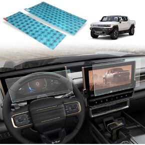 BestEvMod Compatible with Hummer EV 2022-2024 9H Screen Protector Dash and Navigator Screen 2 PCs Set Accessories Center Control Screen Anti-Glare Anti-Fingerprint (HD)