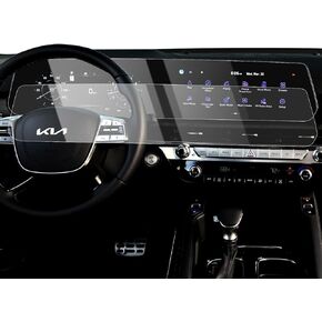 Karltys 2 Pack Tempered Glass Screen Protector for 2023 2024 Kia Telluride Accessories, 12.3-Inch Touchscreen & Instrument Cluster Screen Protector for 2024 Telluride LX/S/EX/SX/SX Prestige