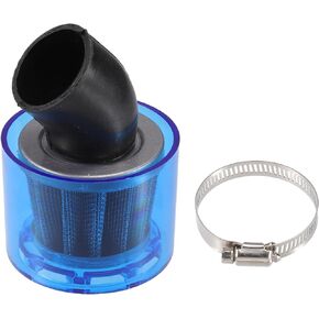 Air Filter Cleaner Bent 35mm/1.38" Motorcycle Filter for 110-125cc Most Motorcycles ATV Mopeds Dirt Bikes Race Bikes Blue