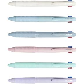 6PCS Multicolor Ballpoint Pen, 4-in-1 Smooth Retractable Ink Pens with Pen Clip, 0.5mm Fine Point Pen for Office School Supplies Students Classroom Nurse Journaling Prizes Kids Gift (6)
