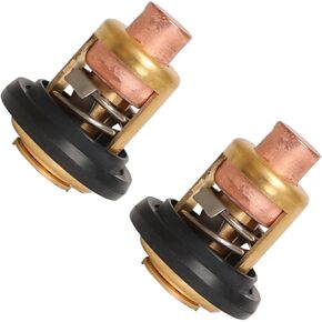 75692Q2 مجموعة ترموستات مناسبة لمحرك ميركوري مارين الخارجي 135HP 150HP 175HP 200HP V6 143 درجة - حشية ختم الترموستات المتوافقة مع منظم الحرارة الخارجي ميركوري استبدال 18-3553، قطعتان in Kuwait