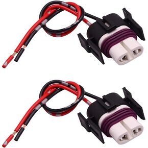 H11 High Temperature Ceramic Headlight Plug Connector Wiring Harness Socket for Headlight Fog Light,2 Pack