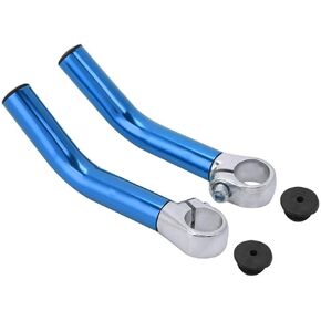 VGEBY1 Bike Handlebar End, 1 Pair Aluminum Alloy Cycling Handlebar Grip Bar End with Stopper for 22.2mm Handlebar(Blue)