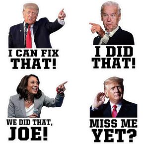 YINENA 100 قطعة من ملصقات I Did That بايدن يمكنني إصلاح ملصقات ترامب، ملصق مضحك لجو بايدن ودونالد ترامب ملصق حملة شعار محاكاة ساخرة للسيارة والدراجات النارية وخوذات الكمبيوتر المحمول ديكور 2 × 3 بوصة in Kuwait