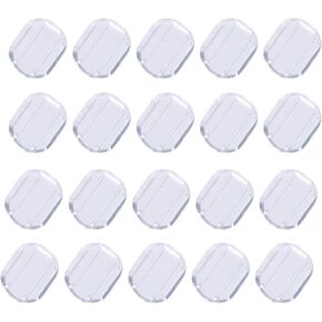50Pcs Clear Soft Silicone Earring Pads Comfort Earring Cushion for Clip on Earrings, 8x10mm