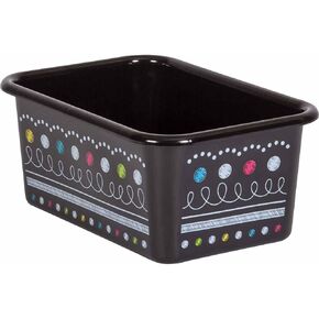 Teacher Created Resources Chalkboard Brights Small Plastic Storage Bin