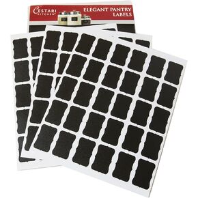 ملصقات السبورة - ملصقات الطباشير من Cestari Kitchen - مجموعة مكونة من 52 ملصقًا متنوعًا ممتازًا وقابل لإعادة الاستخدام من ملصقات السبورة السوداء المزخرفة لتنظيم أنيق وديكورات الزفاف والمشروعات اليدوية in Kuwait