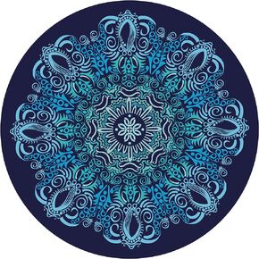 Pilates Mat Round Oversize Yoga Mat Suede Rubber Non-Slip Dia 140cm Exercise Mat Meditation Mat Workout Mat for Home Outdoor