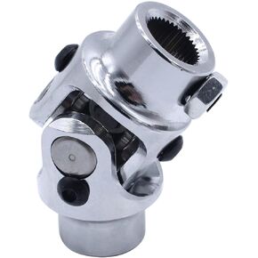 Universal Steering Shaft U Joint Power 3/4"-36 Spline X 3/4" Round Black