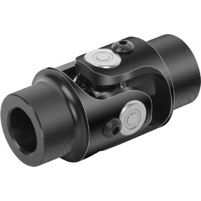 CCIYU Single Universal Steering Black Steel U-Joint 3/4" Smooth x 3/4" Smooth Round 35 Degree