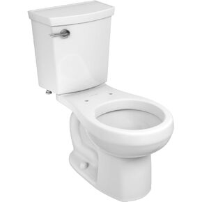American Standard 606DA001.020 H2Optimum Two-Piece Toilet with Toilet Seat and Wax Ring, Round Front, Standard Height, White, 1.1 gpf
