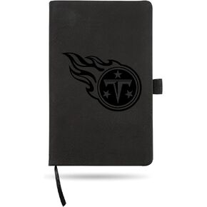 Rico Industries NFL Tennessee Titans Black Laser Engraved Small Notepad Jounral/Notepad 8.25" x 5.25"- Office Accessory