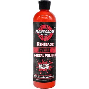 Renegade Products Red Liquid Metal Polish - Metal Polish & Car Scratch Removal, for Use on Chrome, Stainless Steel, & Aluminum, Cleaner & Polish for Cars, Trucks, Bikes