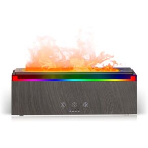 Grevol Essential Oil Diffuser for Home: Air Diffuser Long Lasting Aroma for Room - Flame Diffuser with Color Changing Light for Home Decor in Kuwait