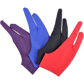 eZAKKA Tablet Drawing Glove, Artist Glove for Graphic Tablet Art Creation Pen Display and iPad Pro Pencil (Blue, Red, Black, Purple)