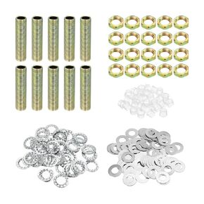 PATIKIL 1/8IP Thread 0.79" Lamp Pipe Kit with Lock Nuts Washers, Fasteners Assortment Hardware for Chandelier Ceiling Light DIY, Zinc Plating