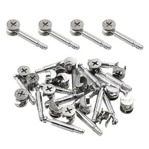Luomorgo Furniture Cabinet Fixing Screw Locking Bolt Fitting 30pcs