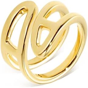 Infinity Silk Scarf Buckle Clip for Women Girls Gold Plated Minimalist Simple Layered Statement Open Wrap Finger Ring Shawl Scarves Dress Accessories Decaration Jewelry