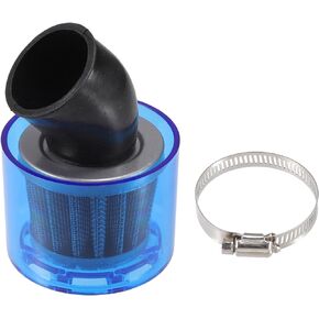 A ABSOPRO Air Filter Cleaner Bent 38mm/1.50" Motorcycle Filter for 110-125cc Most Motorcycles ATV Mopeds Dirt Bikes Race Bikes Blue