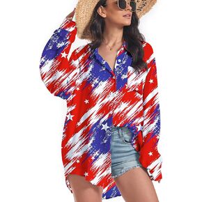 Century Star Womens Button Down Linen Shirts Vacation Outfits Loose Fit Long Sleeve Casual Oversize Collared Blouse