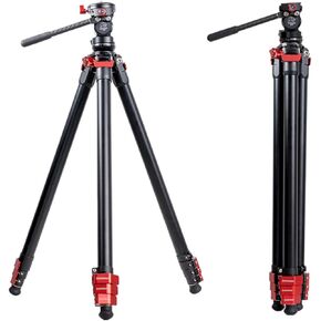 IFOOTAGE Tripod Gazelle TA3B with K3 Fluid Head, Professional Portable Travel Tripod Kit for Canon Nikon Sony Olympus Panasonic DSLR Camera