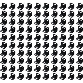 KUMGROT 100 PCS Tie Down Edge Protectors Flatbed Corner Protector Plastic Corner Protectors to Protect Cargo Strapping Load, Black